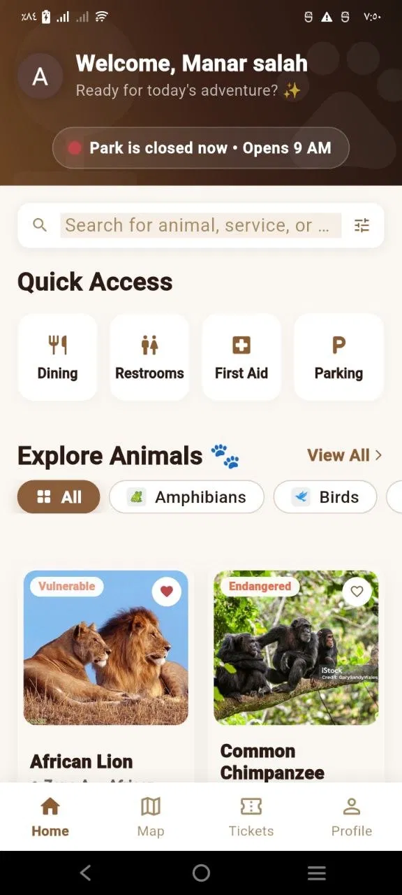 ZooVerse Visitor Home